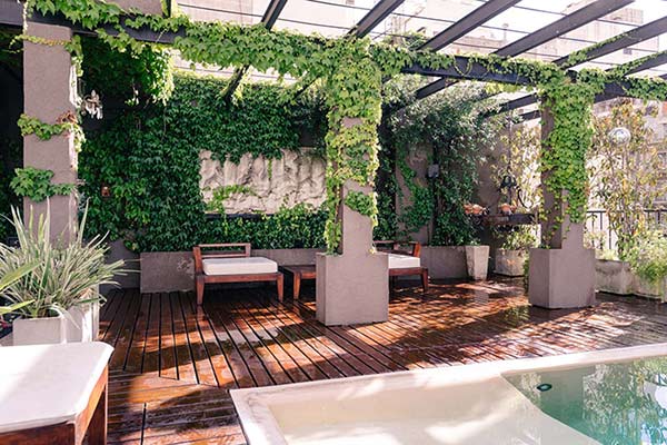 Apart Hotel Buenos Aires Sofa Pool Deck Climbing Plant Table
