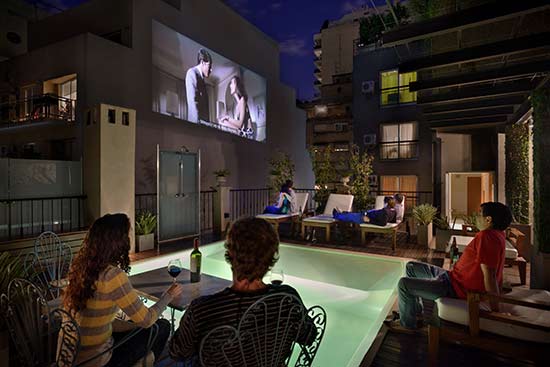 Luxury Rental Apartments Buenos Aires Pool Movie Night Lounge Chair Friends